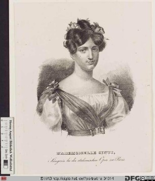 Bildnis Laure-Cinthie Damoreau, geb. Montalant, gen. Madame Cinti-Damoreau