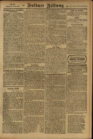 Zweite Ausgabe vom Sonntag, den 19. Februar 1922.