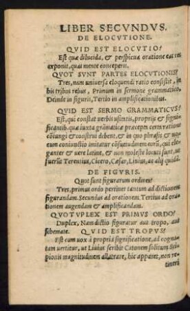 Liber Secundus. De Elocutione.