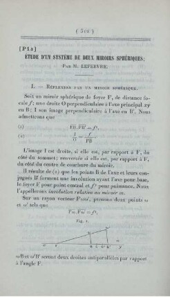 Étude d'un système de deux miroirs sphériques.