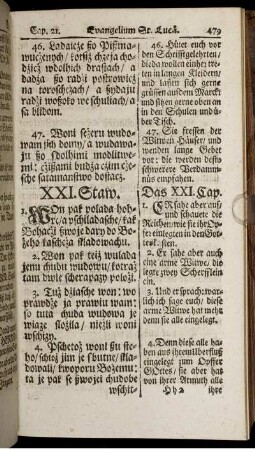XXI. Staw./ Das XXI. Cap. - XXIV. Staw./ Das XXIV. Cap.