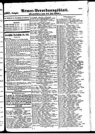 1061.Ausgabe. Montag, 24. Juli 1916