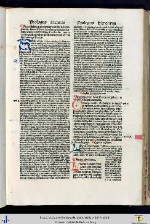 Prologus Sancti Hieronymi.