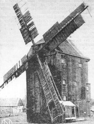 Markersdorf-Friedersdorf. Niedere Windmühle, aus: Görlitzer Nachrichten vom 8.9.1934