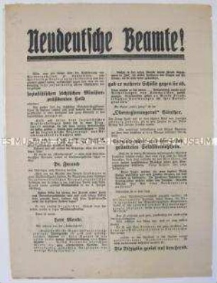 Flugblatt der Deutschnationalen Volkspartei zur Reichstagswahl am 4. Mai 1924