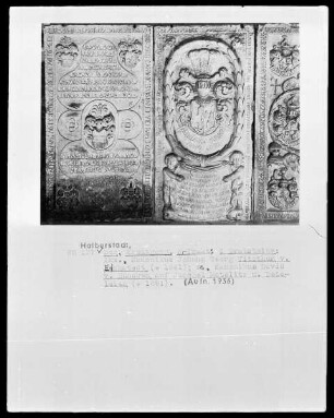 Grabstein des Kanonikus Johann Georg Vitzthum von Eickstedt (+1641)