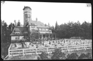 Karlsbad. Café und Restaurant Aberg (1905) : Karlsbad. Café und Restaurant Aberg mit Aussichtsturm (1904-1905; Josef Waldert nach Entwurf von Rudolf Melichar)