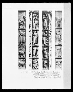 Nordwestportal (Marienportal) — Türpfosten Relief