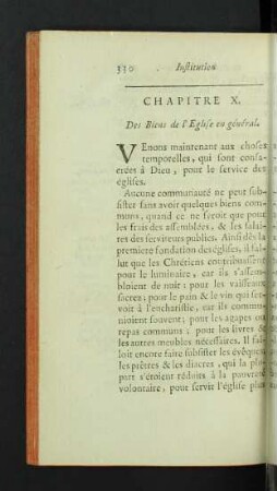Chapitre X. Des Biens de l'Eglise en général.