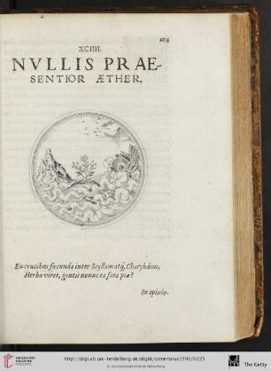 XCIIII. Nvllis praesentios aether