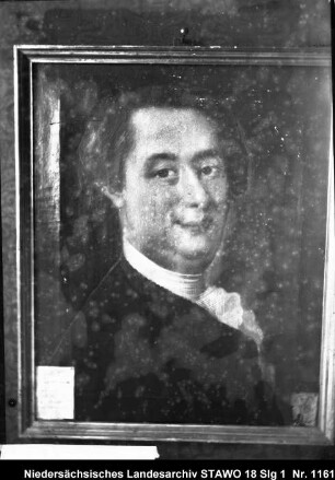 Justus Friedrich Wilhelm Zachariae 1726 - 1777 Schriftsteller Aufnahme des Ölbildes im Gleimhaus in Halberstadt