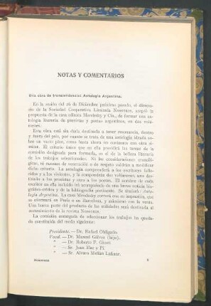 Una obra de transcendencia: Antología argentina
