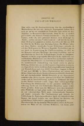 Primat des Wählers