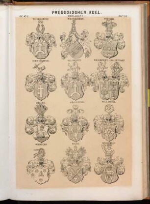 Taf. 489. Wiesiolowski. - Wietersheim. - Wietzki. - Wiewiorowski. - Wilamowitz. - Wilamowitz-Möllendorf. - Wilcke. - Wilczewski. - Wilczynski. - Wildberg. - Wilde. - Wildemann