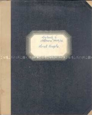 Tagebuch mit Zeichnungen und Zeitungsausschnitten eines Seekadetten von der Ausbildung an Bord des Linienschiffes "Schlesien" - Personenkonvolut