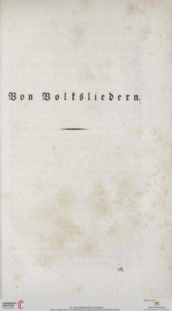 Von Volksliedern