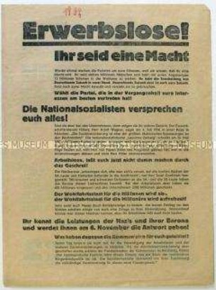 Aufruf der SPD zur Reichstagswahl am 6. November 1932