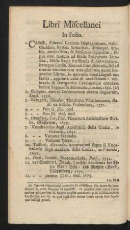 Libri Miscellanei