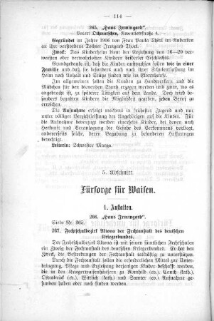 1. Anstalten.