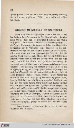 Verhältniß des Annoliedes zur Kaiserchronik