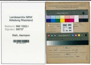 Entnazifizierung Hermann Weh , geb. 30.03.1889 (Fabrikant)