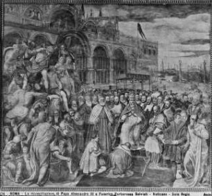 Herrscher mehrten die weltliche oder beugten sich der geistlichen Macht der Päpste — Die Aussöhnung Alexanders III. mit Friedrich I.