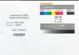 Entnazifizierung Friedrich Gulz , geb. 10.08.1904 (Zimmerer)