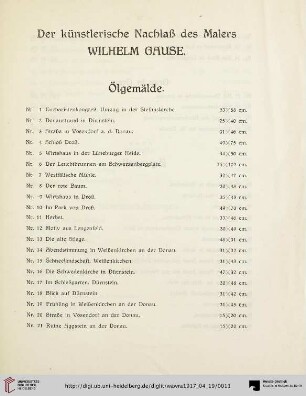 Ölgemälde (Nr. 1-24)