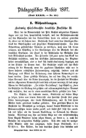 Ludwig Giesebrechts deutsche Aufsätze : II.