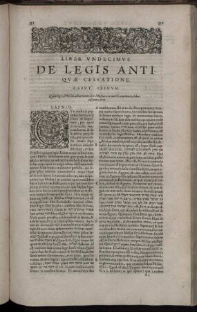 Liber Undecimus. De Legis Antiquæ Cessatione.
