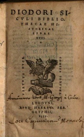 Diodori Siculi Bibliothecae Historicae Libri XVII.