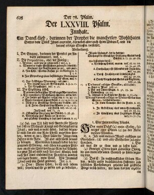 628-640, Der LXXVIII. Psalm