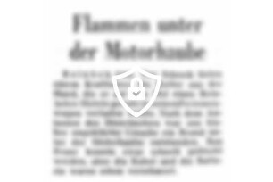 Flammen unter der Motorhaube
