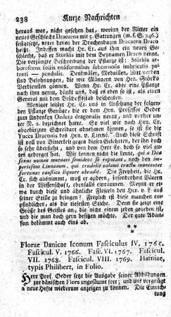 Florae Danicae Iconum Fasciculus IV. Fasc. V. Fasc VI. Fasc. VII. Fasc. VIII.