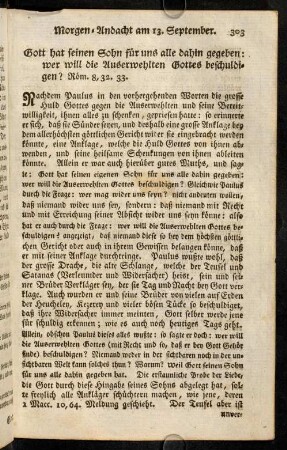 303-314, Morgen-Andacht am 13. September. - Abend-Andacht am 15. September.