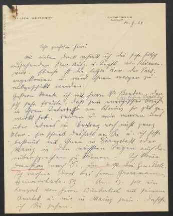 Brief an B. Schott's Söhne : 14.09.1924