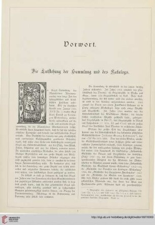 Vorwort: Die Entstehung der Sammlung und des Katalogs