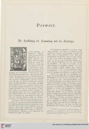 Vorwort: Die Entstehung der Sammlung und des Katalogs