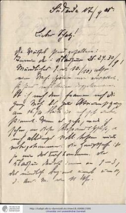 Brief vom 17.09.1908