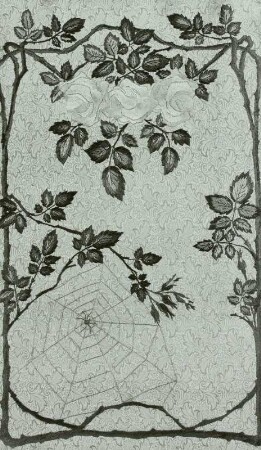 Textiles Bild (Rosenranke)
