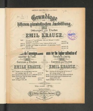 H. 3: Übungen zum Studium der gestossenen und gebundenen Octaven : No. 85 - 128