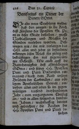 Bonifacius ein Diener der Dienern Gottes.