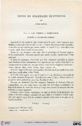 40: Notes de grammaire égyptienne