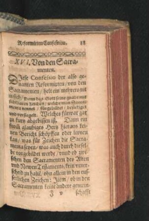 XVI. Von den Sacramenten.