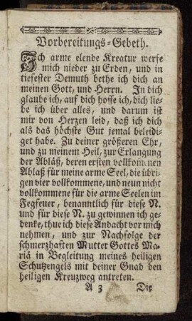 Vorbereitungs-Gebeth.