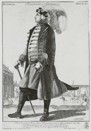 Bildnis Johann Georg, Herzog zu Sachsen-Weißenfels- (Querfurt) als Haiduck