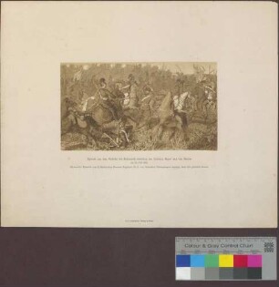 "Episode aus dem Gefecht bei Helmstadt [im bayrischen Franken] zwischen der Division Beyer und den Baiern am 25. Juli 1866."
