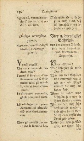 Dialogo trentesimo quarto / Vier u. dreysigstes Gespräch