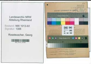 Entnazifizierung Georg Rossteuscher , geb. 15.07.1910 (Kaufmaennischer Angestellter)
