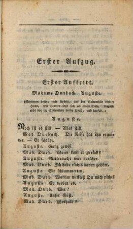 Die Rückkehr : Ein Schauspiel in zwei Aufzügen